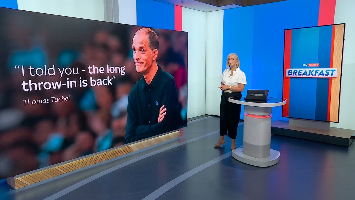 Thomas Tuchel wants his England team to use more long throw-ins 👀 England have a perfect record in World Cup qualifying so far and face Serbia tomorrow night in Belgrade 🏴󠁧󠁢󠁥󠁮󠁧󠁿