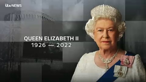 ITV News announcing the death of Queen Elizabeth II #OTD in 2022.