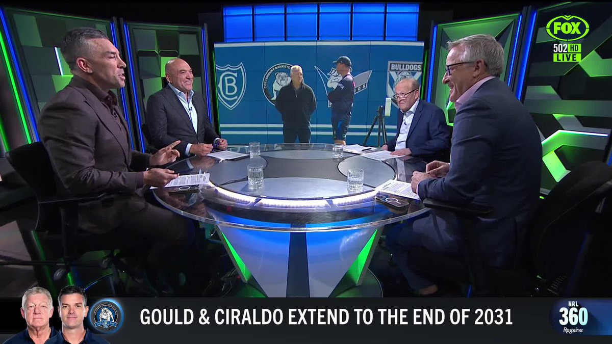 BREAKING NEWS 🚨 Gus Gould and Cameron Ciraldo have re-signed with the Bulldogs until 2031. 📺 Watch #NRL360 on Foxtel CH 502 or stream on Kayo Sports: