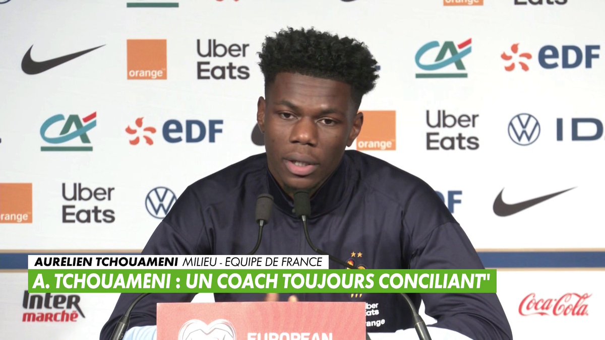 « 𝗖’𝗘𝗦𝗧 𝗔𝗨𝗦𝗦𝗜 𝗟𝗘 𝗝𝗢𝗨𝗘𝗨𝗥 𝗤𝗨𝗜 𝗗𝗢𝗡𝗡𝗘 𝗦𝗘𝗦 𝗦𝗘𝗡𝗦𝗔𝗧𝗜𝗢𝗡𝗦 » Aurélien Tchouameni 🇫🇷 revient sur les blessures d’Ousmane Dembélé et de Désiré Doué. 🎥 CANAL+ Foot