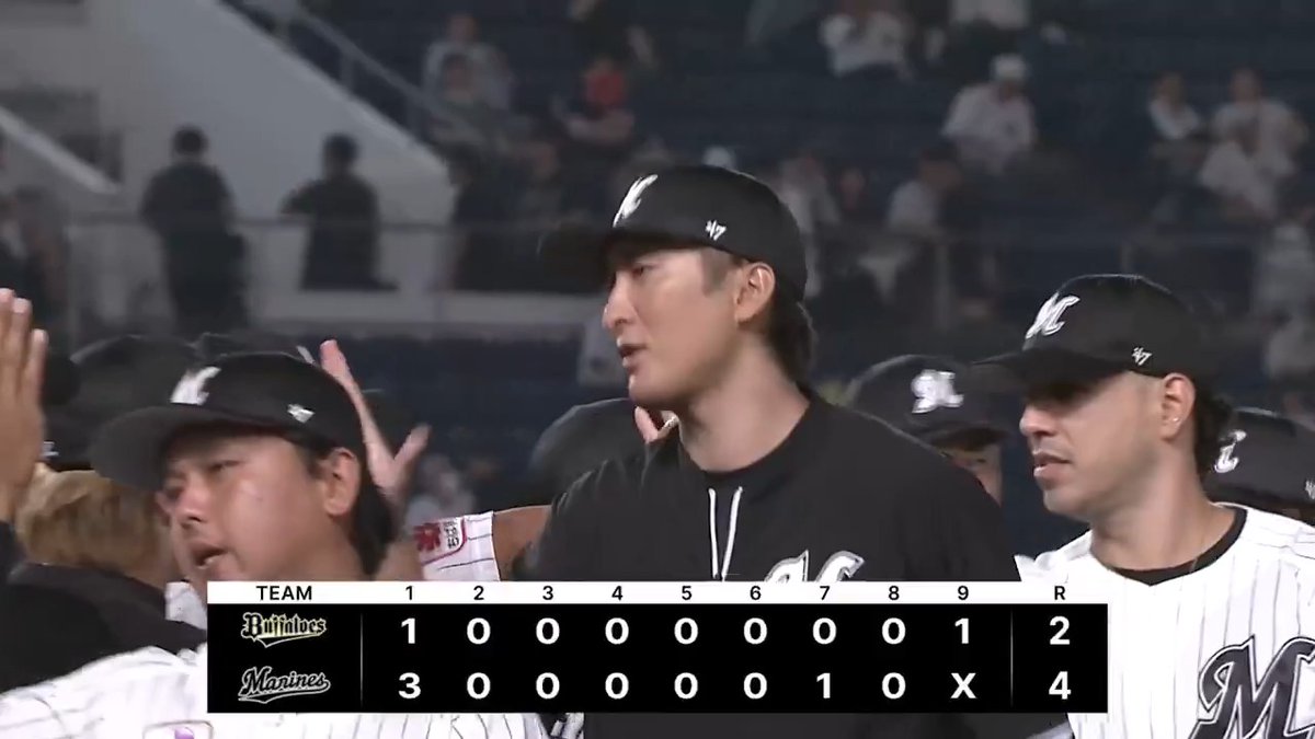 最後は千葉ロッテ 横山陸人 投手が抑えてゲームセット！ そして先発 河村説人 投手は約3年4ヶ月ぶりの勝利投手となりました㊗️✨ 👇ライブ配信はこちら