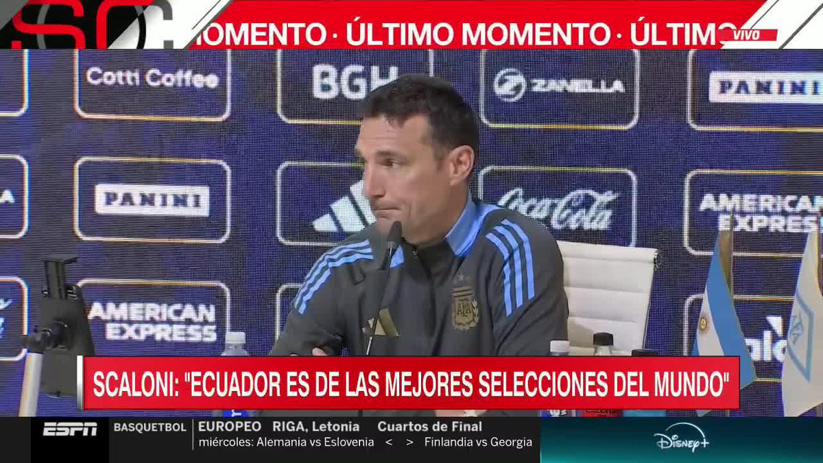🇦🇷💬 Scaloni, sin vueltas: "Ecuador para mí es de las MEJORES selecciones del MUNDO 🌍, no solo de Sudamérica" 🔥🇪🇨 🔵 Respeto total del DT campeón del mundo 🏆