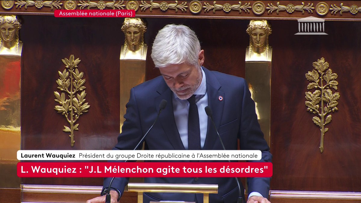 🔴 🗣 DIRECT - "L'extrême gauche est le premier danger politique pour la République française", lance Laurent Wauquiez, président du groupe Droite républicaine à l'Assemblée nationale. #franceinfo #canal16