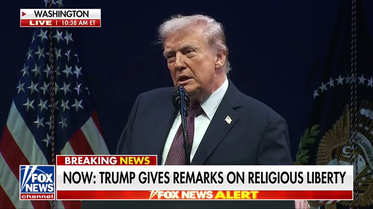 TRUMP: "We are One Nation Under God and we always will be." President Trump emphasizes religious liberty during his remarks at the Museum of the Bible.