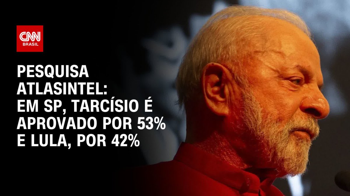 CNN: Em SP, Tarcísio é aprovado por 53% e Lula, por 42%; Lula não tem 42% nem no Pernambuco terra de Natal dele. Imagine São Paulo! SOMOS TODOS BOLSONARO