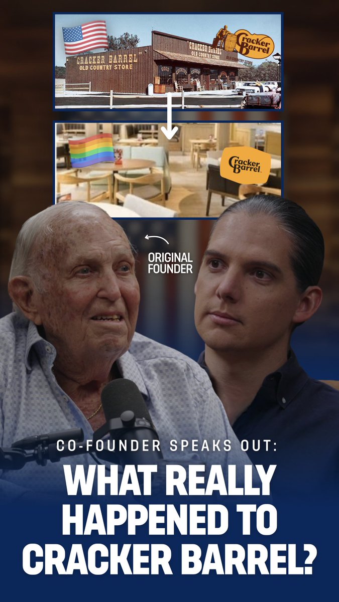 The logo disaster, pronoun trainings, selling off real estate to competitors, sponsoring pride and food quality… I talked to 93 yr old Cracker Barrel Co-Founder Tommy Lowe about ALL OF IT. I think Cracker Barrel must fire the CEO to turn this around and Tommy agrees with me. 0:00 Intro, CB Co-Founder Tommy Lowe 0:44 Advice for entrepreneurs 1:25 Addressing the logo controversy 3:15 Tommy reveals execs NEVER reached out 5:05 Tommy calls out training & food quality 6:30 New food quality controversy 7:15 The woke peg game replacement 8:52 Addressing out of touch execs & investors 10:15 Difference between founders & Wall Street 11:04 Showing Tommy the pride event sponsored by Cracker Barrel + his reaction 12:24 Tommy says Cracker Barrel would have never sponsored pride while he was in charge 13:27 Tommy calls out Cracker Barrel CEO 13:52 Is bankruptcy is around the corner? 14:44 Pronoun trainings at CB 17:33 Are all original recipes gone now? 19:13 Advice to turnaround CB 23:05 How this hurts employees 24:20 Tommy says many longtime customers won’t come back until CEO is fired 26:40 What board should do 31:10 How Tommy would use $700M 32:00 Alcohol at CB 36:20 CB selling real estate to competitors!?!?