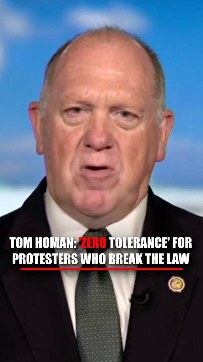 TOM HOMAN sends a clear warning to ICE protesters who break the law: "You cross that line, you're going to jail."