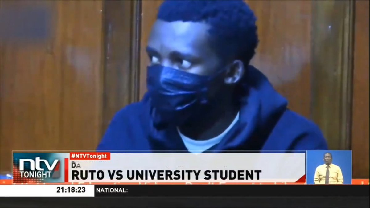 Ruto vs University Student: A police officer admitted in court on Monday that a mobile service provider gave out the details of a Moi University student who is charged with publishing false information about President Ruto. #NTVTonight Zainab Ismail