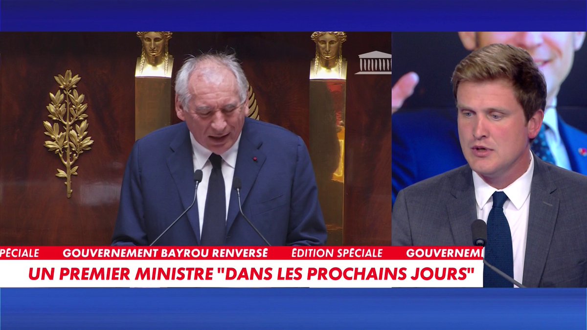 «Faire tomber un gouvernement sans majorité, ce n’est pas un acte de courage, mais une solution de facilité», dénonce Charles Rodwell, député EPR des Yvelines, dans #100%Politique