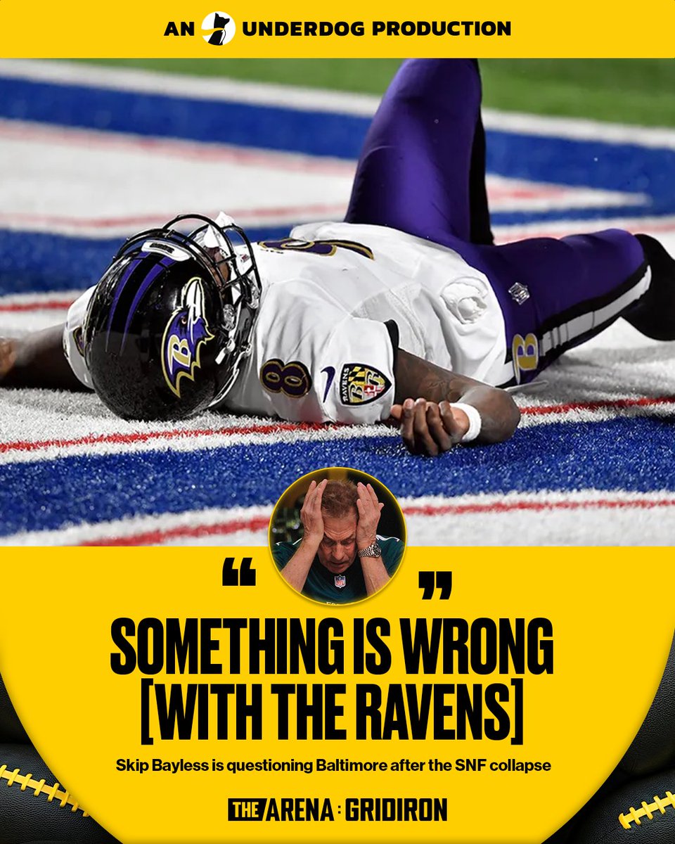 “I still have a headache from watching that [Ravens] collapse last night.” Skip Bayless RIPS Baltimore after losing in the 4th quarter to the Bills on SNF 😭