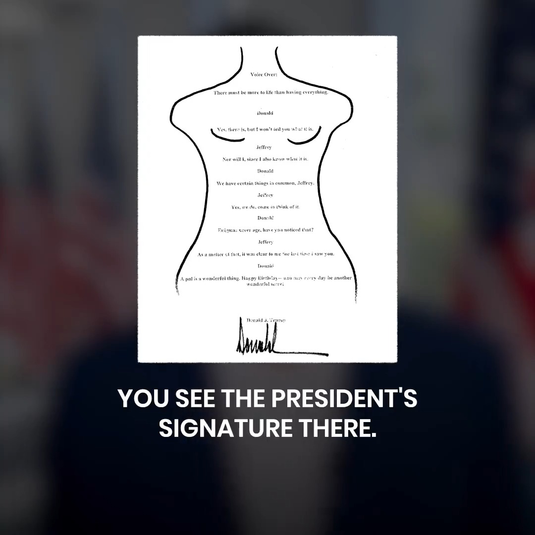 🚨MAJOR BREAKING: House Oversight Ranking Member Rep. Robert Garcia reveals the vile Epstein birthday card that Trump denied existed, saying "once again he is lying... and is leading a White House coverup." Trump is busted.