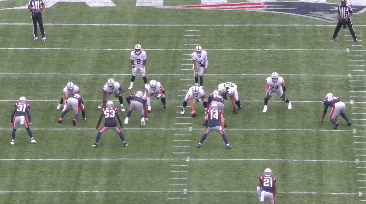 Milton Williams (#97) picked up right where he left off last season, ranking top 10 among DI in most of PFF's pass rush metrics Won in different ways--whether 1v1 or as part of a blitz/stunt--helped spring Harold Landry on a sack, and stood his ground vs run, including a TFL