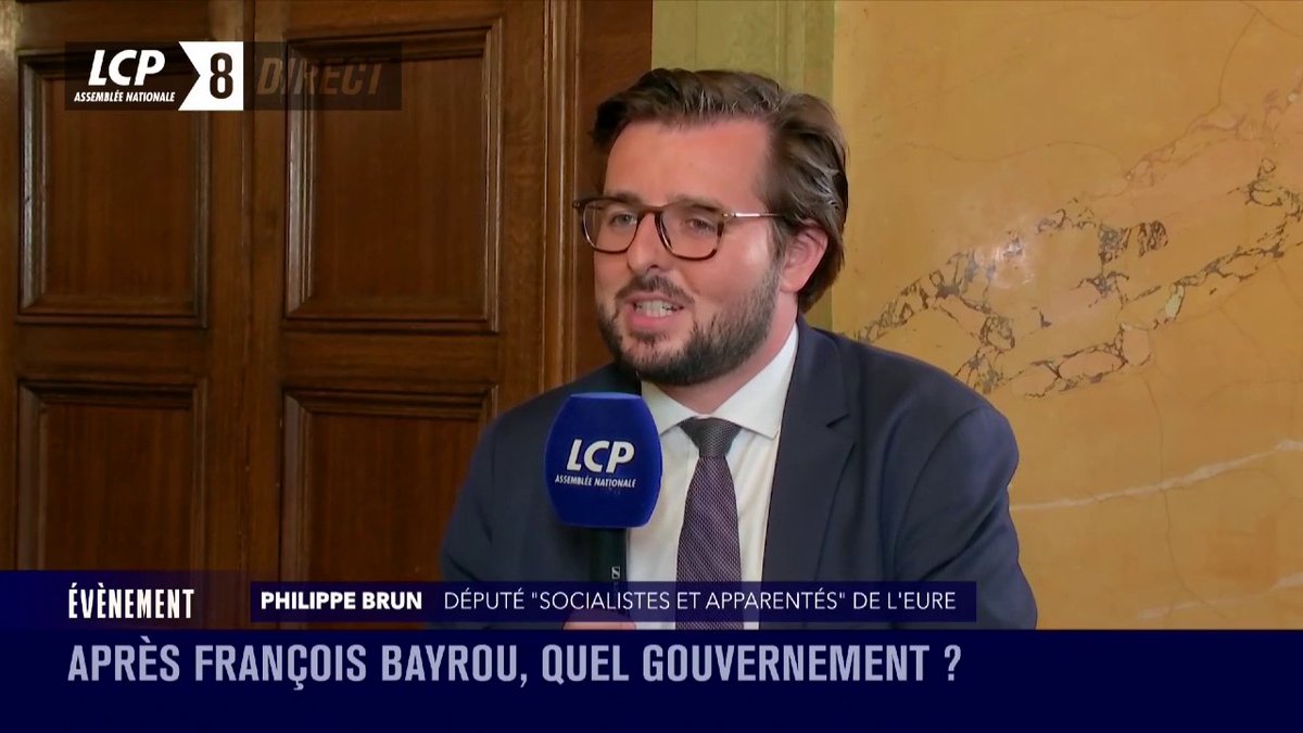 "Si nous étions [les socialistes] au gouvernement, on serait incensurables.", dit Philippe Brun (SOC). "Même si LFI nous faisait défaut, LFI+RN+LR ça ne fait pas 290 députés". #DirectAN #VoteDeConfiance
