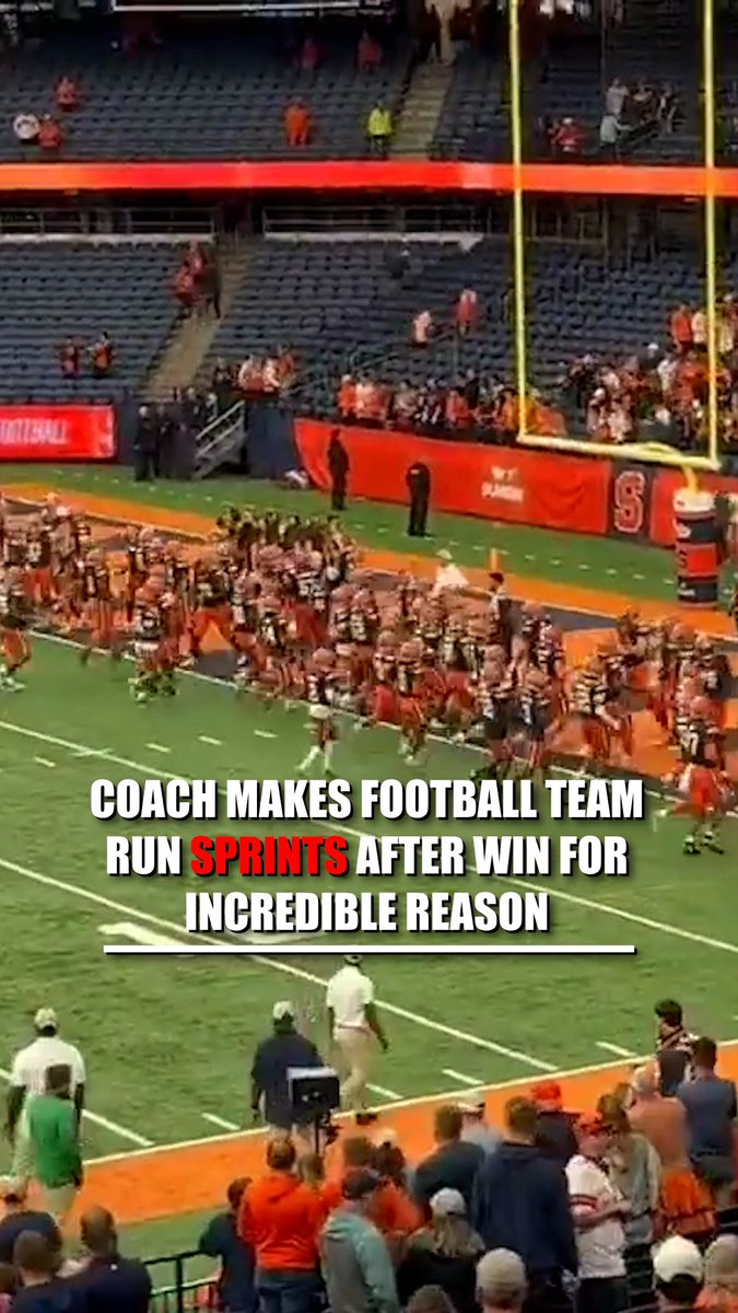 "These guys are excellent men, they're gonna be great fathers and husbands. I want to make sure I'm always holding them to that standard of who they are." Syracuse coach Fran Brown made the Orange run sprints after their overtime victory, saying not everyone was running during the game and that the discipline will serve his players beyond the field.