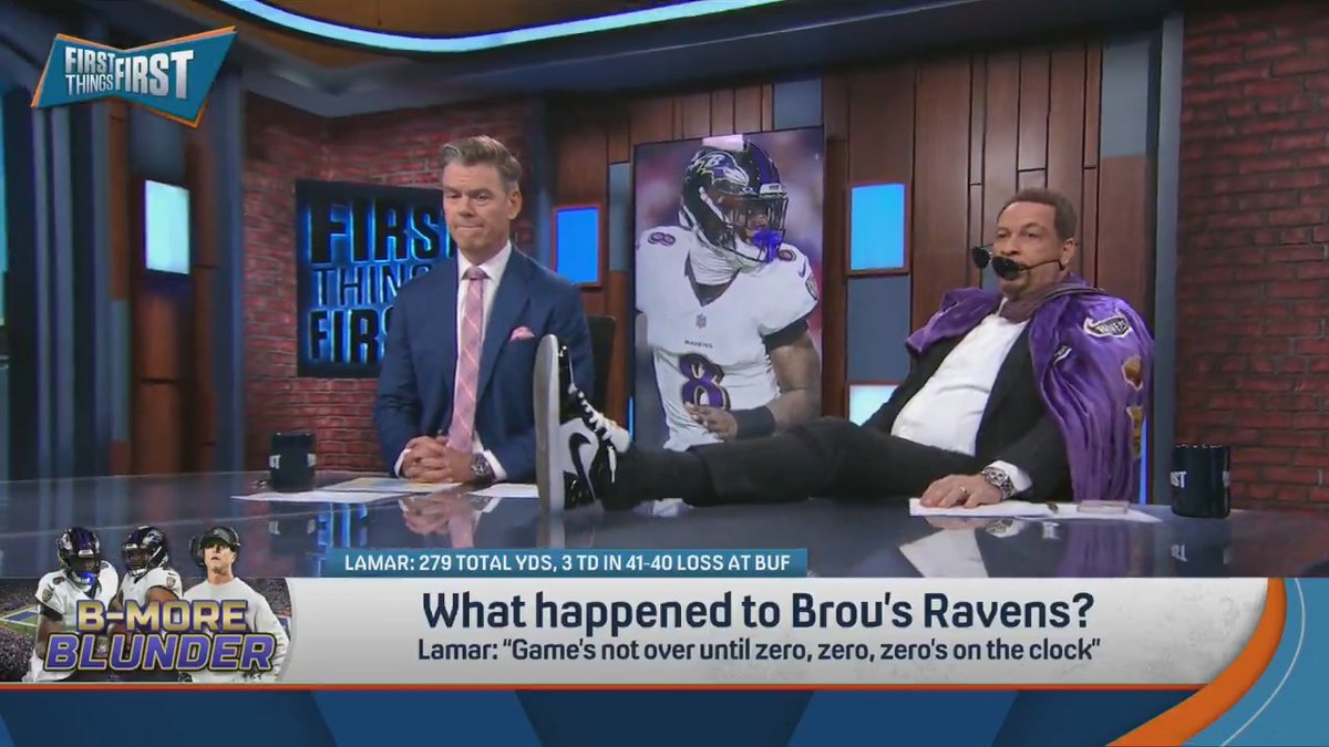 .Chris Broussard was ready with his robe, sunglasses, Jordans, and sandwich… and then disaster struck. “It was a mess…. The only team that can beat the Ravens, is the Ravens. And they do it ALL the time.”
