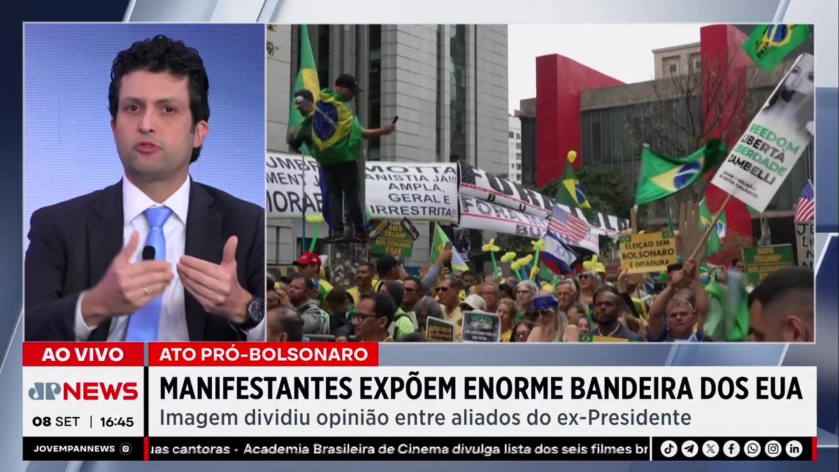 “Erro político”, afirma Ghani sobre bandeira dos EUA durante atos do 7 de Setembro 📺 Confira na JP News e Panflix 👉 #3EM1