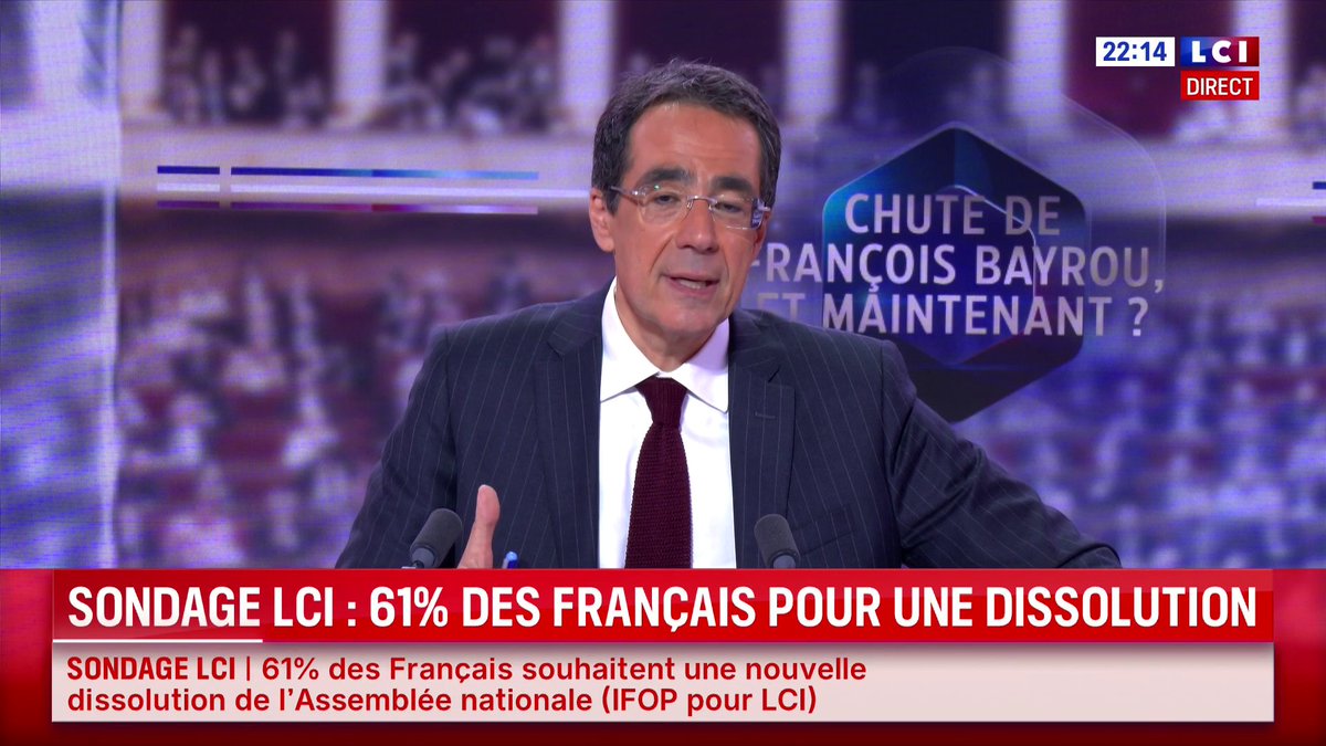 🔴 SONDAGE EXCLUSIF IFOP-LCI : 61 % des Français favorables à une dissolution de l'Assemblée nationale