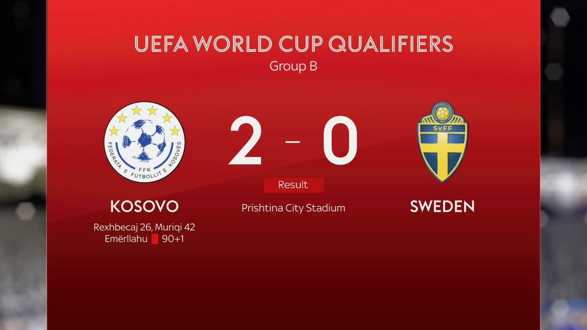 Alexander Isak made his first appearance in three months, coming on as a substitute for Sweden, who were beaten 2-0 by Kosovo in World Cup qualifying 🚨