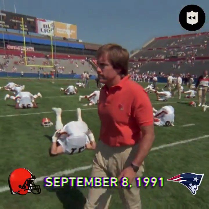 September 8, 1991: The Browns beat the Patriots 20-0 in Foxboro. Browns coach Bill Belichick’s first win as an #NFL head coach.