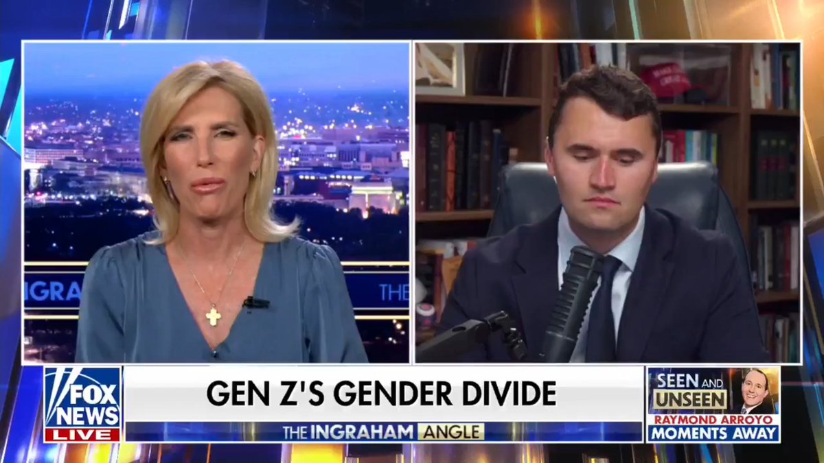 Charlie Kirk on Laura Ingraham: “Young women, they don't value having children. And this is one of the reasons why we are seeing a fertility collapse in the West."