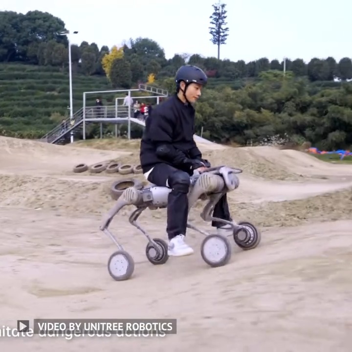Unitree’s B2-W Industrial Wheel has been upgraded. The B2-W is a quadruped robot from Unitree equipped with wheels on its limbs. Built with industrial-grade protection, it can overcome obstacles and reach speeds of up to 20 km/h. It is designed for stable movement across a wide range of environments, adapting to stairs, flat surfaces, and uneven terrain such as stones, gravel, or sand. Video Credit: Unitree Robotics #robotics #robots #engineering #technology #unitree