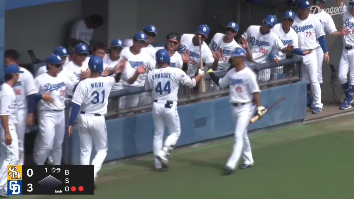 青い雲をぶち破る バックスクリーン最上段へドデカい一発 川越誠司 ファーム3号2ラン ⚾プロ野球 ファーム (2025/9/9) 🆚中日×ソフトバンク 📱Live on DAZN #オレをみろ #イージースポーツ #dragons #だったらDAZN