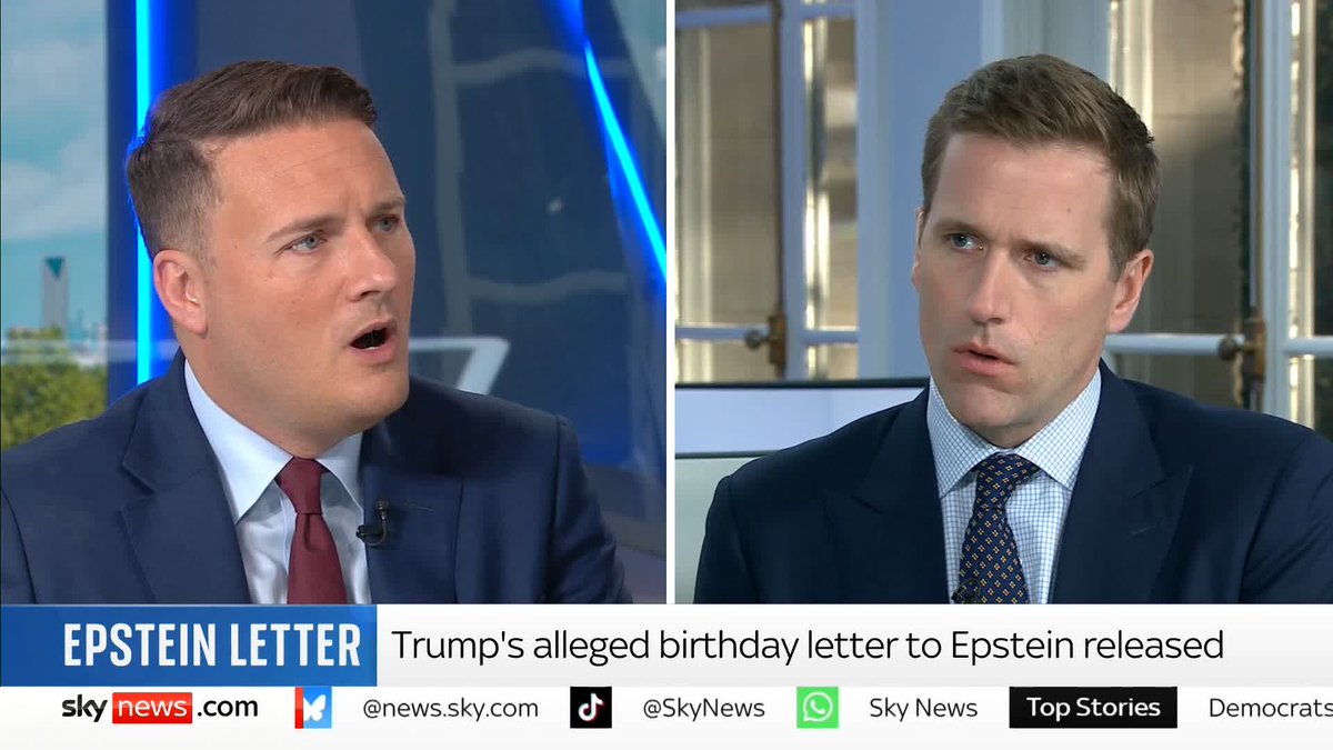 "I don't think we should regard everybody as guilty by association" More files about sex trafficker Jeffrey Epstein appear to include a letter from current UK ambassador to Washington, Peter Mandelson. Wes Streeting says it shouldn't lead to a change in ambassador 📺 Sky 501