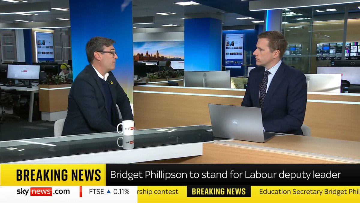 "I think we need to listen to our MPs and respect them more" Mayor of Greater Manchester Andy Burnham speaks on the first year of Labour government 📺 Sky 501, Virgin 602, Freeview 233 and YouTube