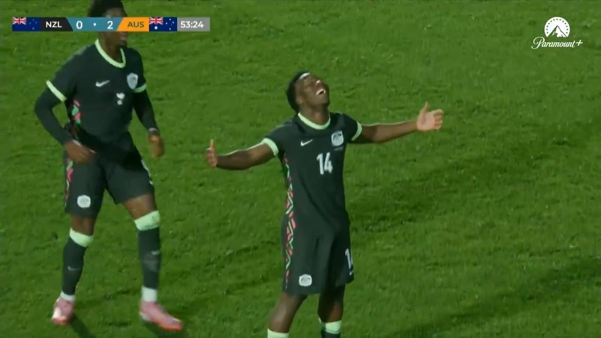 NESTOR IRANKUNDA SOLO GOAL! 🔥 The 19-year-old doubles our lead in New Zealand with his second goal for the CommBank #Socceroos! 🇳🇿 0-2 🇦🇺 #ForeverGolden #NZLvAUS