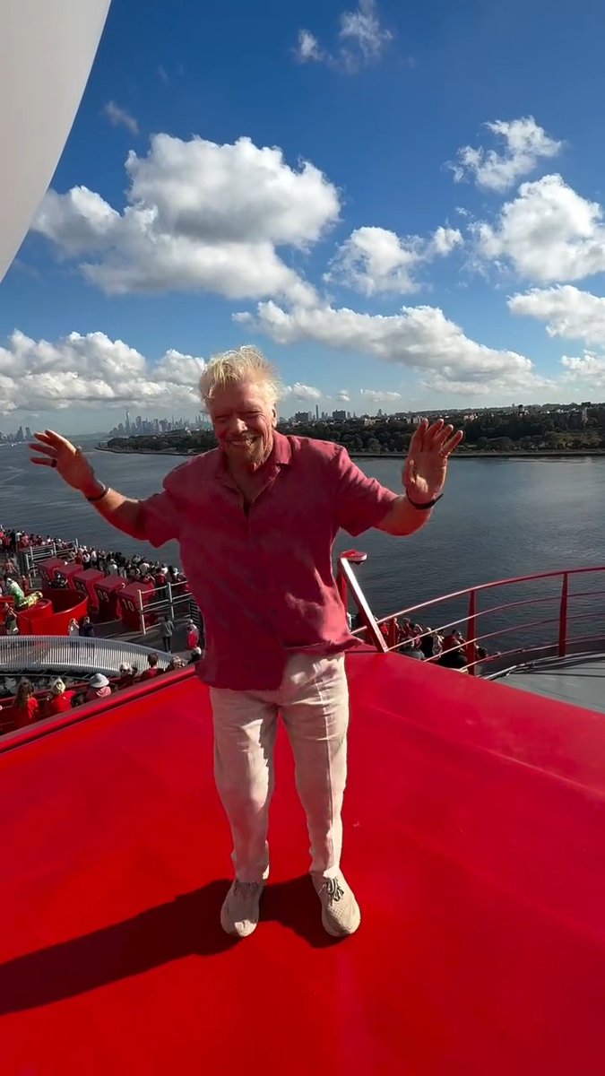 Feeling on top of the world with Virgin Voyages ⚓️ (Dad dancing and all).