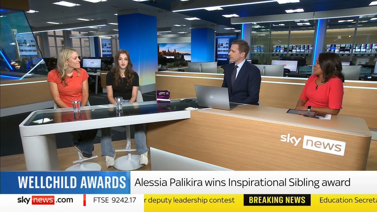 Alessia Palikira has won this year's Inspirational Sibling award at the Wellchild awards, she says she hopes to raise awareness to carers and how passionate she is caring for her sister 📺 Sky 501, Virgin 602, Freeview 233 and YouTube