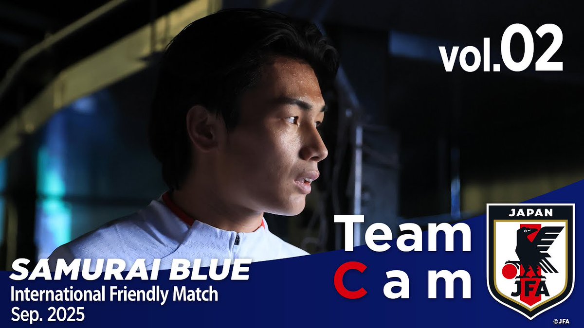 #𝗦𝗔𝗠𝗨𝗥𝗔𝗜𝗕𝗟𝗨𝗘 🇯🇵 𝐓𝐞𝐚𝐦 𝐂𝐚𝐦 𝐯𝐨𝐥.𝟎𝟐 🎥 ￣￣￣￣￣￣￣￣￣ FIFAワールドカップ26開催地で迎える2連戦の初戦 ☑️メキシコ戦の舞台裏🇲🇽 ☑️#関根大輝 #鈴木彩艶 #南野拓実 試合後インタビュー🎙 本編は『JFATV』で⏬ #最高の景色を