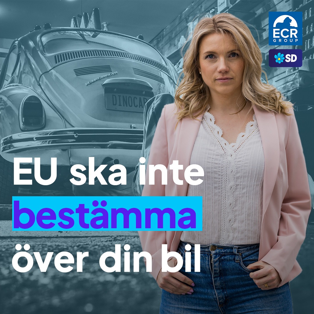 EU ska inte bestämma över din bil Vi svenskar vårdar, lagar och renoverar våra bilar. Det är mer än ett intresse – det är en del av vår kultur och vår frihet. Men nu vill EU-kommissionen förbjuda vissa fungerande reservdelar, tvinga fram onödiga skrotningar och lägga nya kostnader på den som bara vill sälja sin gamla bil. ⛔ Det här är inte miljöpolitik – det är överdriven byråkrati. ⛔ Det drabbar entusiaster, slösar resurser och gör liten nytta. Bryssel ska inte detaljstyra hur svenska garage arbetar. Vi har redan ett system som fungerar, tack vare bilprovningen, Transportstyrelsen och ett starkt konsument- och miljöskydd. Idag röstar vi sverigedemokrater NEJ till Bryssels centralisering och JA till sunt förnuft och bilkultur!