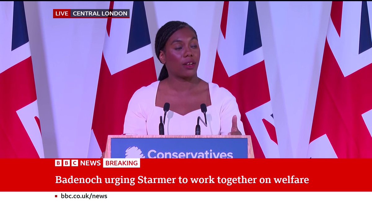 "What we need to do right now is find some common ground and actually start making some savings" Conservative leader Kemi Badenoch on her offer to work with PM Keir Starmer to cut welfare spending