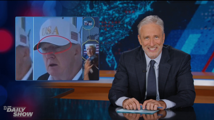 Yes, Trump is alive, but Jon Stewart definitely wouldn't add "and kicking"