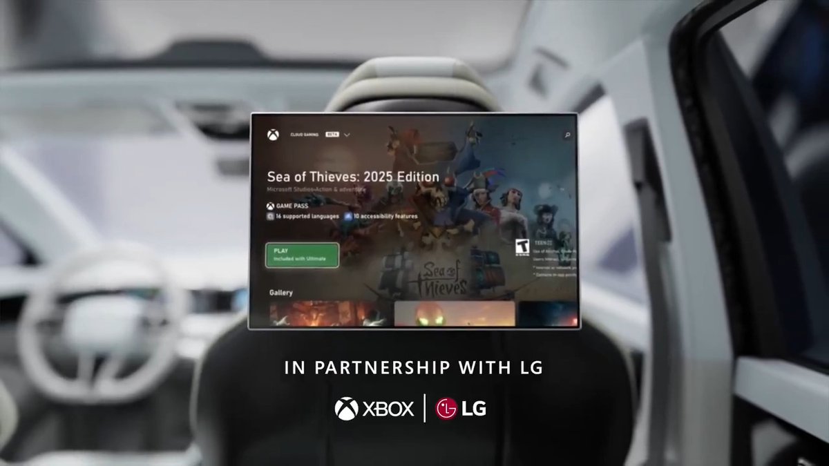 Xbox is partnering with LG to bring Xbox Cloud Gaming to cars