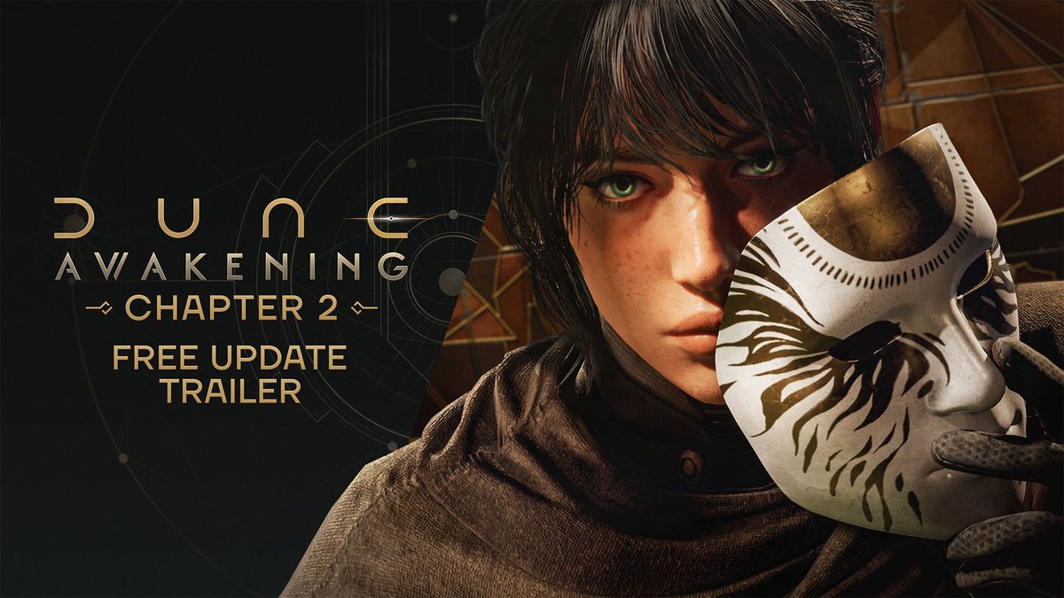 The Chapter 2 Free Update for #DuneAwakening has arrived. Jump in now to experience all the new content! 📜 Continue your story 🪞 Character re-customization 📃 New contracts 💈 New hairstyles & tattoos 🛡️ Archetype armors 🏜️ More dynamic encounters Read more about today's major update: