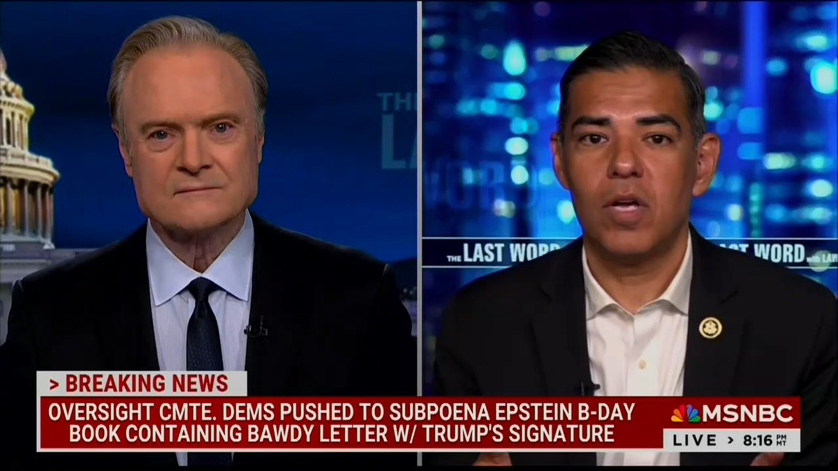 Rep. Robert Garcia: Trump is now walking into his own lie. First he says that it doesn't exist. We've proven that wrong. Now the White House is trying to play clean up and say it's not his signature. Again, that's being proven to be a complete lie. So the question to Trump is, what are you hiding? What is this special relationship that two of these men had? What is the secret that they share?