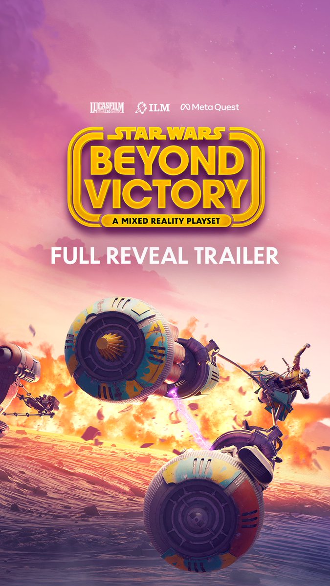 A new racer emerges. A legend returns. #StarWarsBeyondVictory launches Oct. 7 only on Meta Quest 3 &amp; 3S.