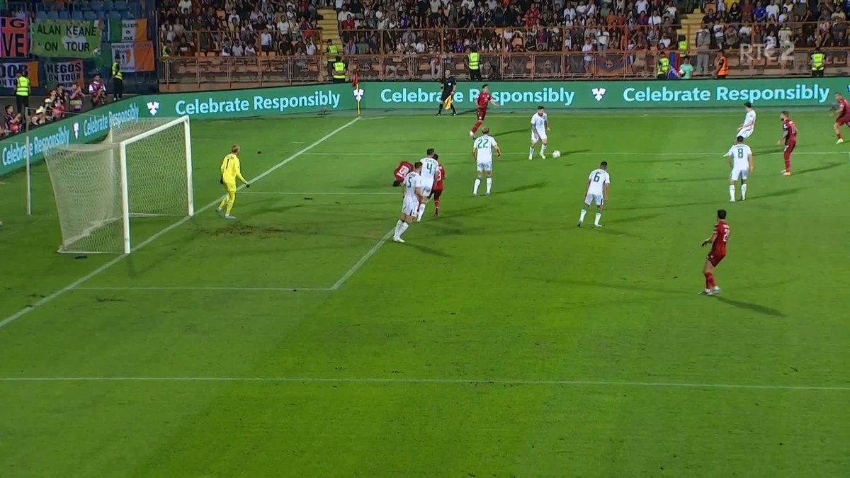 PENALTY - 44 mins Armenia awarded a penalty; Nathan Collins foul on Lucas Zelararyan 📺 📻RTÉ Radio 1 Extra Game On 2FM 📱 #ARMIRL #COYBIG #rtesport