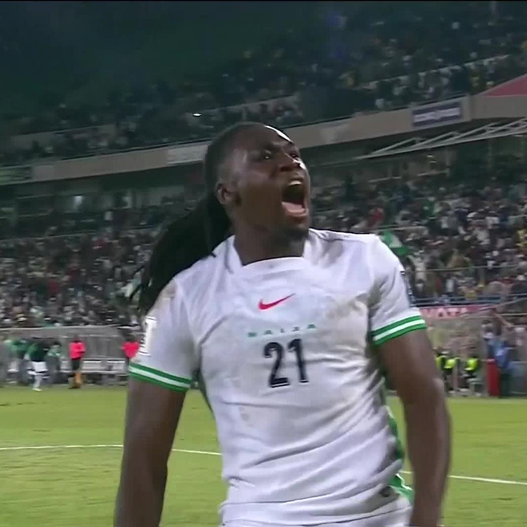 Calvin Bassey at the back post 😤 The Super Eagles level just before half-time 👇 📺 Stream #WCQ on DStv: #SSDiski