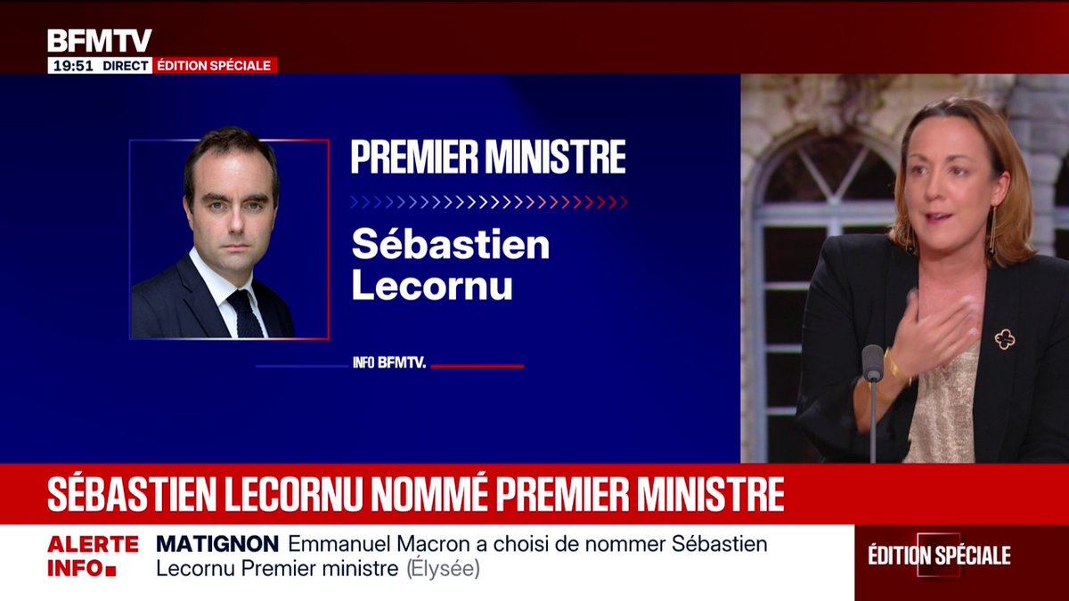 INFO BFMTV - Sébastien Lecornu est nommé Premier ministre par Emmanuel Macron