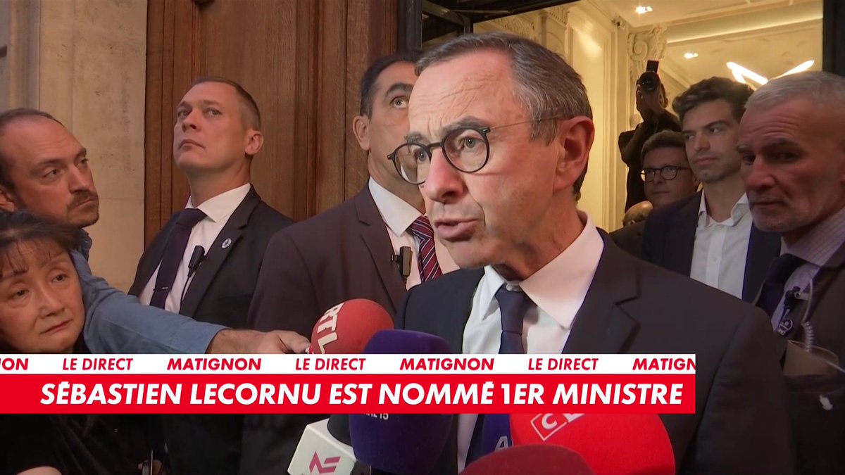 Après la nomination de Sébastien Lecornu à Matignon, Bruno Retailleau se félicite que «le Premier ministre ne soit pas socialiste»
