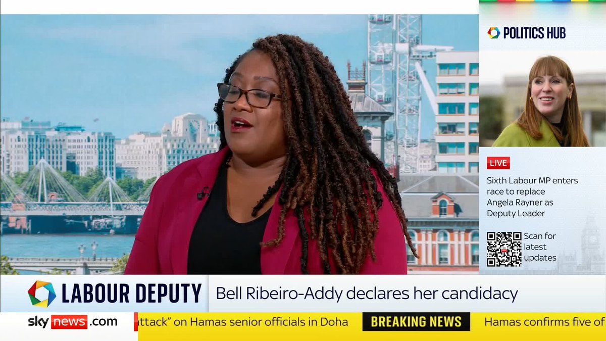 "It doesn't feel right to me." Labour deputy leader candidate Bell Ribeiro-Addy MP tells Sophy Ridge the higher threshold for the role has become more problematic and not keeping in with traditions of the party. 📺 Sky 501, Virgin 602, Freeview 233