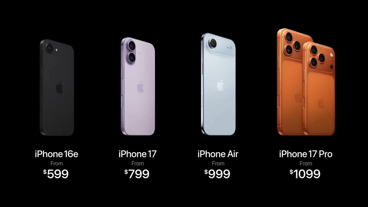#AppleEvent: Por la presentación del iPhone 17, el iPhone 17 Pro y el iPhone Air