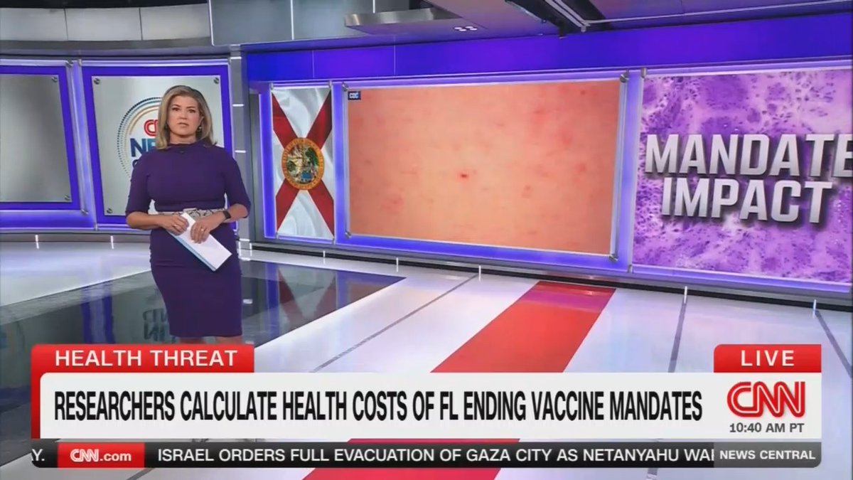 Host: Scientists have modeled the outcomes of ending Florida's vaccine mandate, and they say the move could mean the difference between life and death. One model found that if there was a 15% decline in vaccination rates in Florida, you would see a million more measles cases and 3,000 preventable deaths