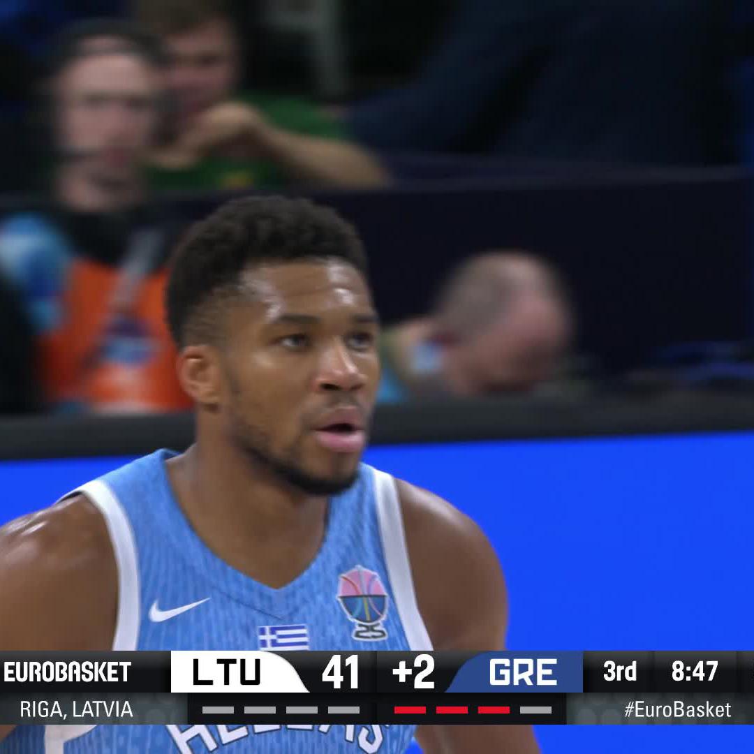 Giannis drilling the middy. SCARY HOURS. #EuroBasket | #MakeYourMark