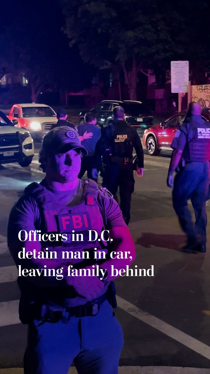Federal agents detained a man who was in a car with his wife and two children on Monday night in D.C. The man said he didn't know why he had been pulled over.