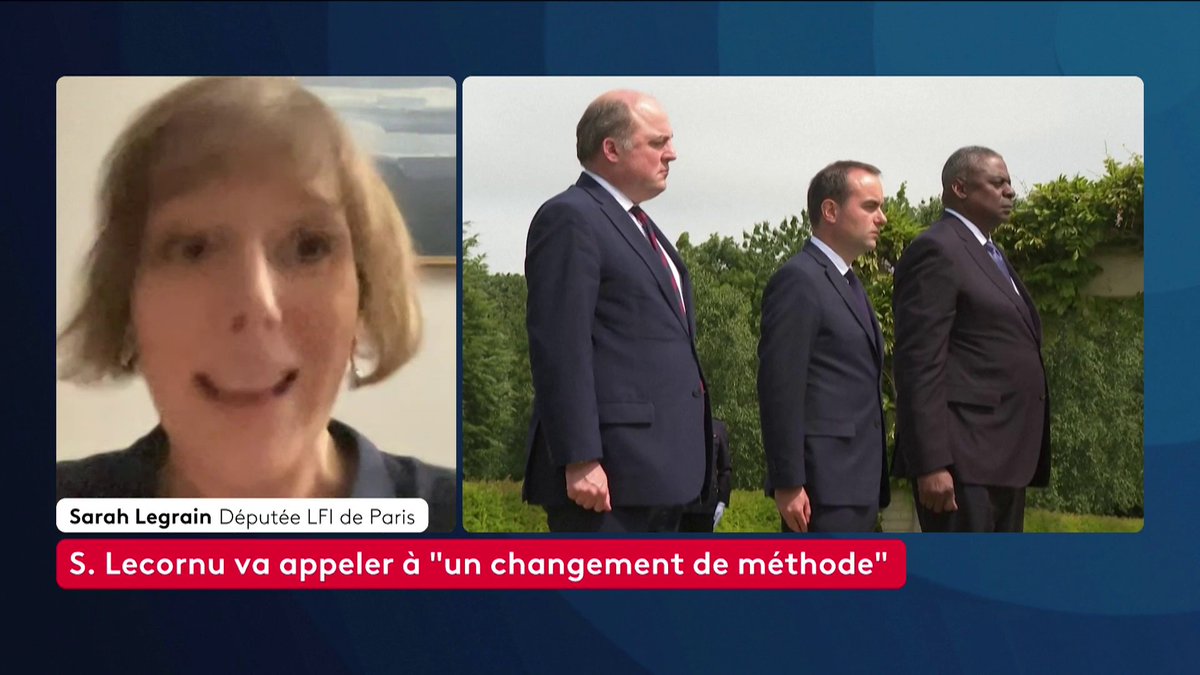 🔴 🗣 DIRECT - "Emmanuel Macron continue à s'obstiner. Il s'obstine à nommer un Premier ministre qui n'a aucune espèce de légitimité ni de majorité pour gouverner", souligne Sarah Legrain (Sarah Legrain), députée LFI de Paris. #franceinfo Loïc de La Mornais