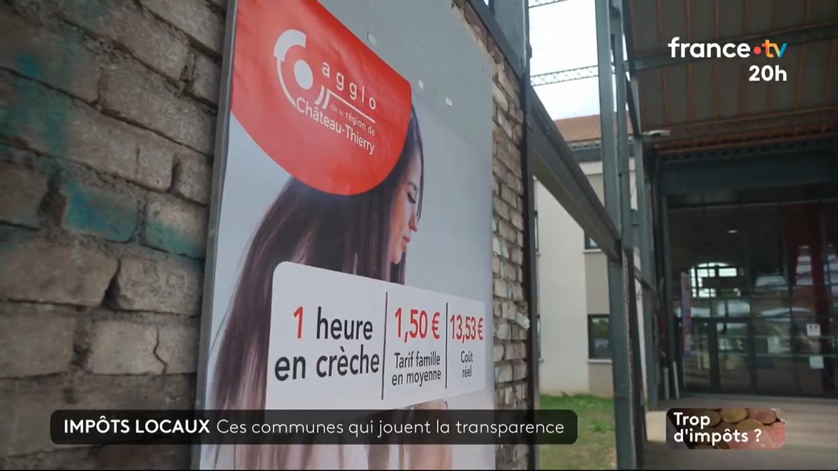 🇫🇷 Face au ras-le-bol fiscal de ses habitants, la ville de Château-Thierry placarde dans les rues à quoi servent leurs impôts. #JT20h